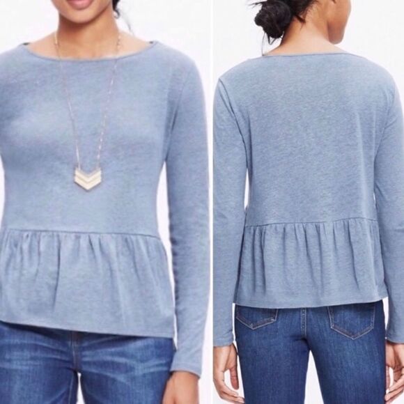 Madewell Modern Linen Peplum Top - Picture 8 of 8